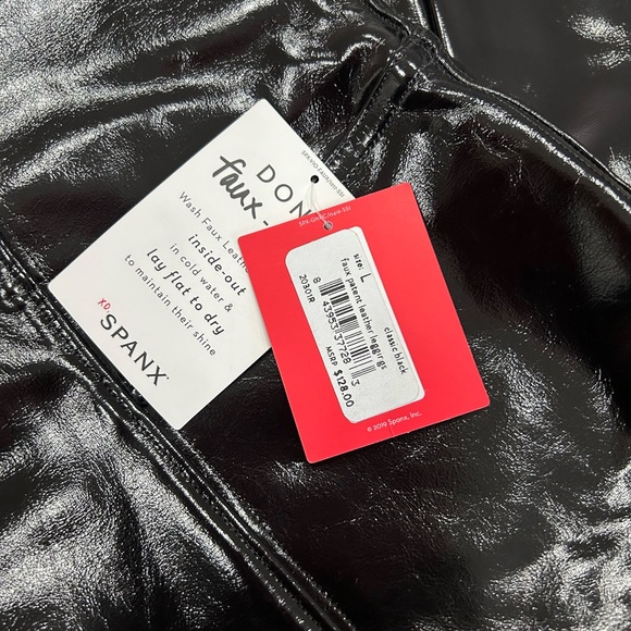 NWT Spanx Faux Leather High Shine Finish Stretch Leggings - Picture 6 of 9